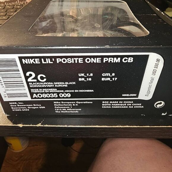 Nike Lil‎ Posite One PRM CR Boys Sneakers Baby Crib Shoes 2C In Box - Picture 3 of 3